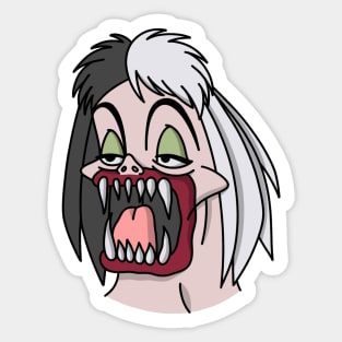 Sucky Cruella De Vil Sticker